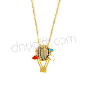 Zirkon Taşlı Balon Kolye