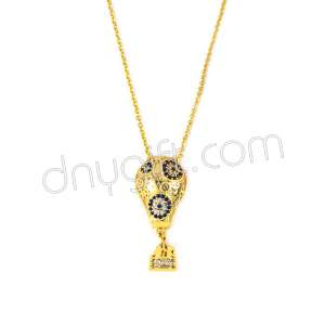 Zirkon Taşlı Balon Kolye