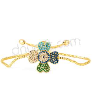 Zirkon Taşlı Yonca Bileklik