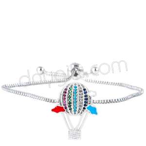 Zirkon Taşlı Balon Bileklik