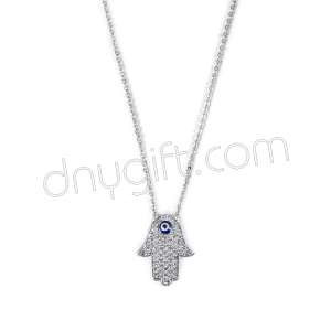 Zirkon Taşlı Fatıma El Kolye