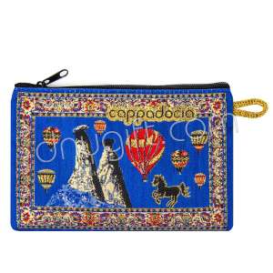 Kapadokya Desenli Dokuma Cüzdan