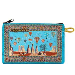 Kapadokya Desenli Dokuma Cüzdan