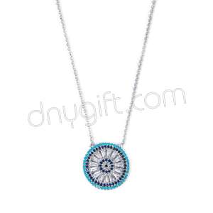 Zirkon Taşlı Nazarlı Kolye