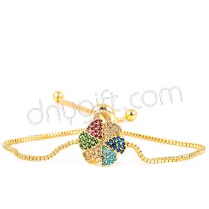 Zirkon Taşlı Çiçek Bileklik