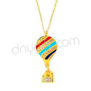 Zirkon Taşlı Balon Kolye