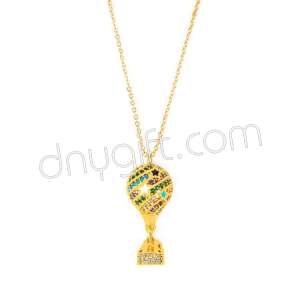 Zirkon Taşlı Balon Kolye