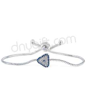 Zirkon Taşlı Nazar Üçgen Bileklik