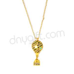 Zirkon Taşlı Balon Kolye