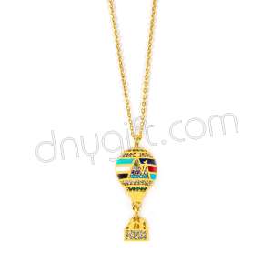 Zirkon Taşlı Balon Kolye