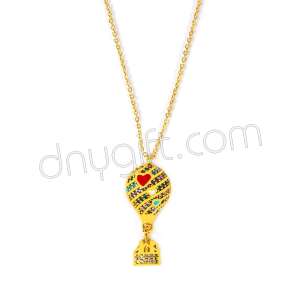 Zirkon Taşlı Balon Kolye