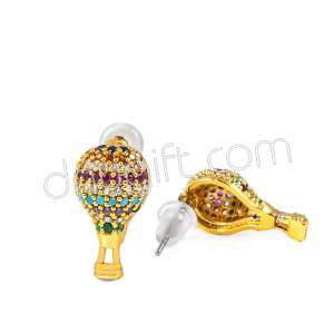 Zirkon Taşlı Balon Küpe