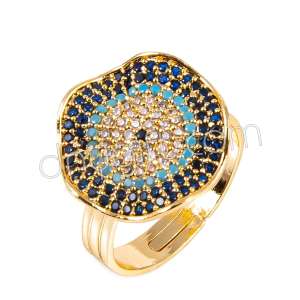 Zirkon Taşlı Nazarlı Yüzük