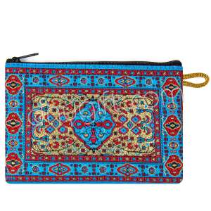 Kilim Desenli Dokuma Cüzdan
