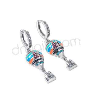 Zirkon Taşlı Balon Küpe