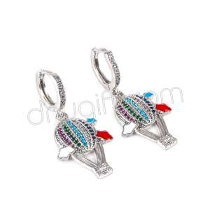 Zirkon Taşlı Balon Küpe