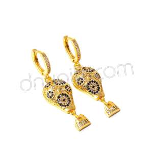 Zirkon Taşlı Balon Küpe