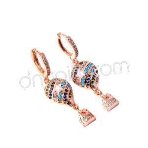 Zirkon Taşlı Balon Küpe