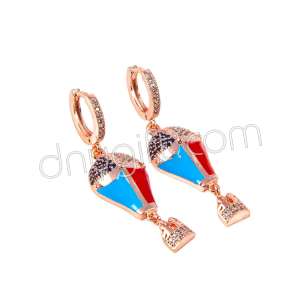 Zirkon Taşlı Balon Küpe