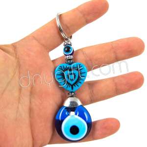 Turkuaz Kalp Anahtarlık