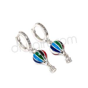 Zircon Beaded Balloon Shaped Earring