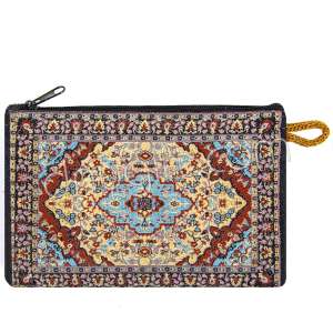 Kilim Desenli Dokuma Cüzdan