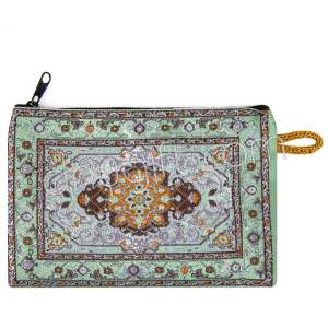 Kilim Desenli Dokuma Cüzdan