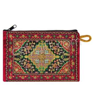 Kilim Desenli Dokuma Cüzdan
