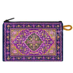 Kilim Desenli Dokuma Cüzdan
