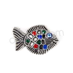 Metal Taşlı Balık Figür