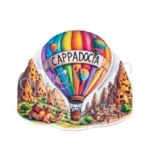 Polyester Kapadokya Balonlu Magnet 5 No