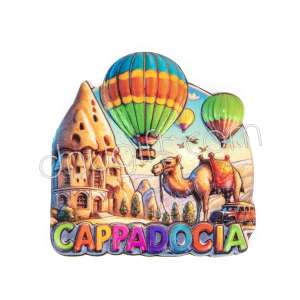 Polyester Kapadokya Balonlu Magnet 8 No