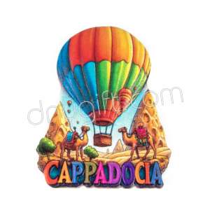 Polyester Kapadokya Balonlu Magnet 6 No