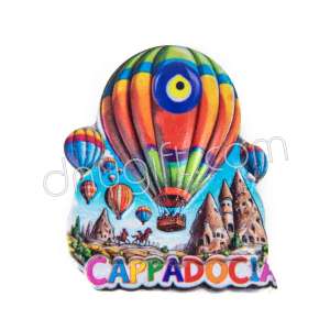 Polyester Kapadokya Balonlu Magnet 10 No