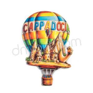 Polyester Kapadokya Balonlu Magnet 3 No