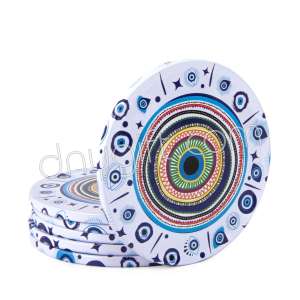 Nazar Boncuğu Desenli Osmanlı Bardak Altı