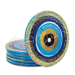 Nazar Boncuğu Desenli Osmanlı Bardak Altı