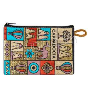 Kapadokya Desenli Dokuma Cüzdan