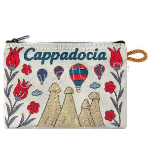 Kapadokya Desenli Dokuma Cüzdan