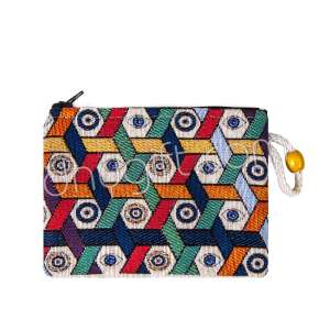 Nazar Desenli Goblen Cüzdan