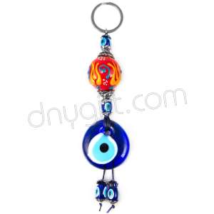 Kabartmalı Seramik Top Anahtarlık