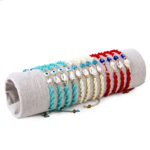 Deniz Kabuklu Nazar Makrome Bileklik