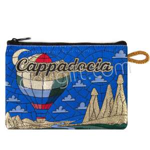 Kapadokya Desenli Dokuma Cüzdan