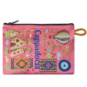 Kapadokya Desenli Dokuma Cüzdan