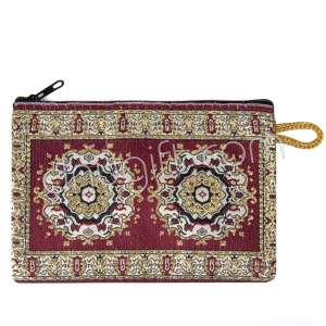 Kilim Desenli Dokuma Cüzdan