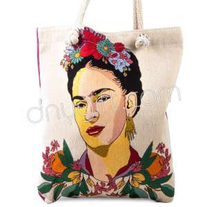 Goblen Otantik Frida Desenli Heybe Çanta