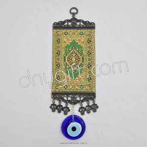 10 cm Turkish Miniature Carpet Designed Woven Wall Hanging Ornament 1