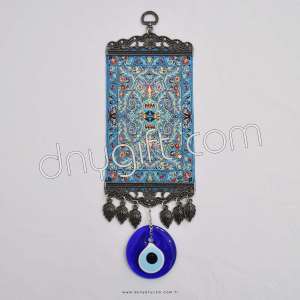 10 cm Turkish Miniature Carpet Designed Woven Wall Hanging Ornament 2