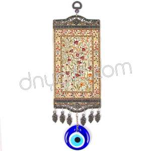 10 cm Turkish Miniature Carpet Designed Woven Wall Hanging Ornament 5