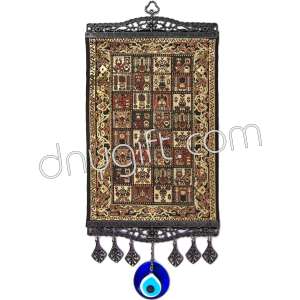 20 cm Turkish Miniature Carpet Designed Woven Wall Hanging Ornament 8